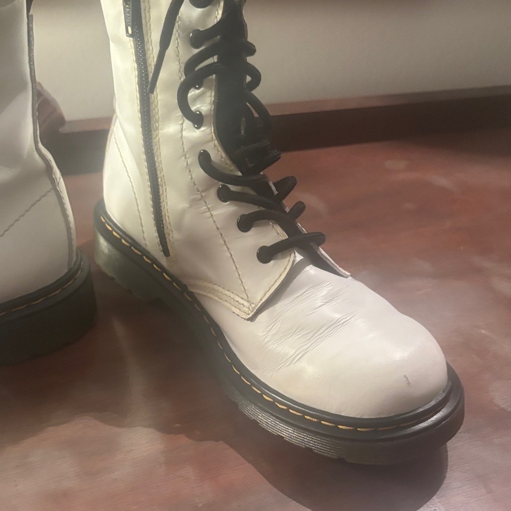 Dr. Martens White Combat Boots - Picture 4 of 12